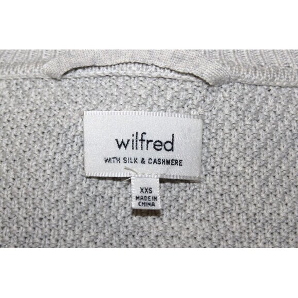 ARITZIA Wilfred Silk/Cotton/Cashmere Blend Knit Top, Light Grey - Size XS/XXS - Picture 3 of 8